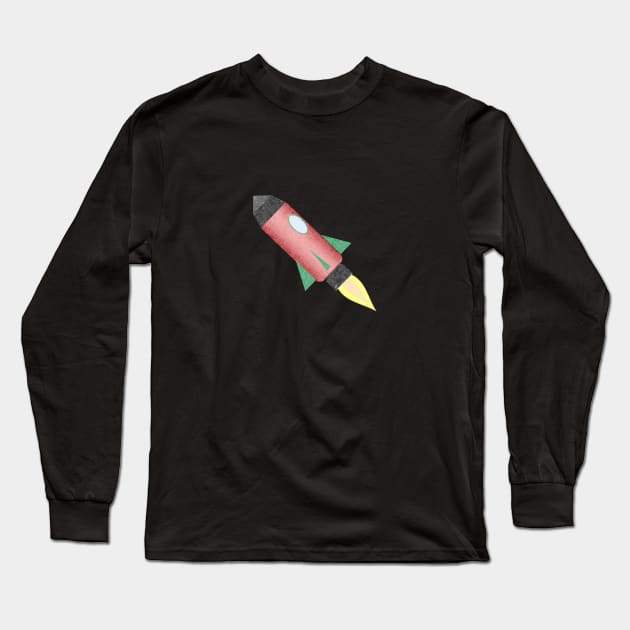 Rocket ship Long Sleeve T-Shirt by Pheedphil